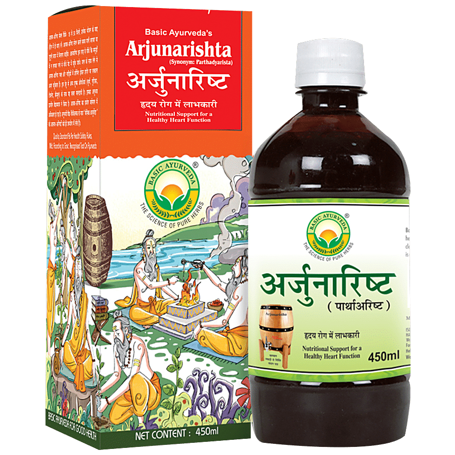 Basic Ayurveda Arjunarishta Syrup - For Hypertension & Chest Problem