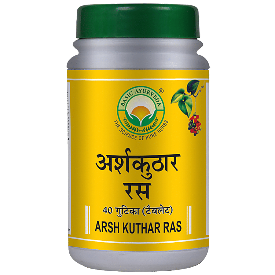 Basic Ayurveda Arsh Kuthar Ras Tablets - For Treating Piles