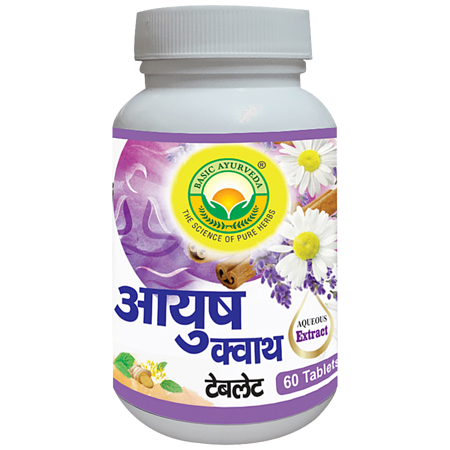 Basic Ayurveda Ayush Kwath Tablets - Immunity Booster For Overall Health