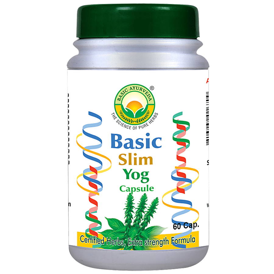 Basic Ayurveda Basic Slim Yog Capsules - For Weight Management