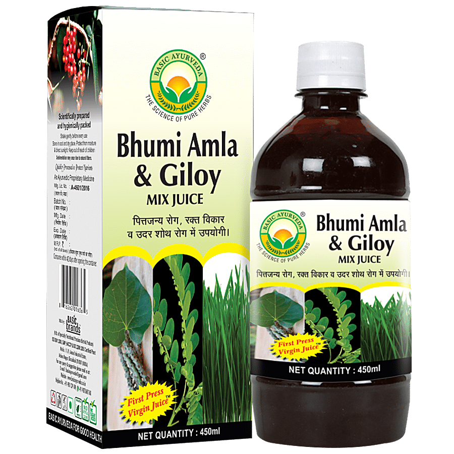 Basic Ayurveda Bhumi Amla & Giloy Mix Juice - Organic Herbal