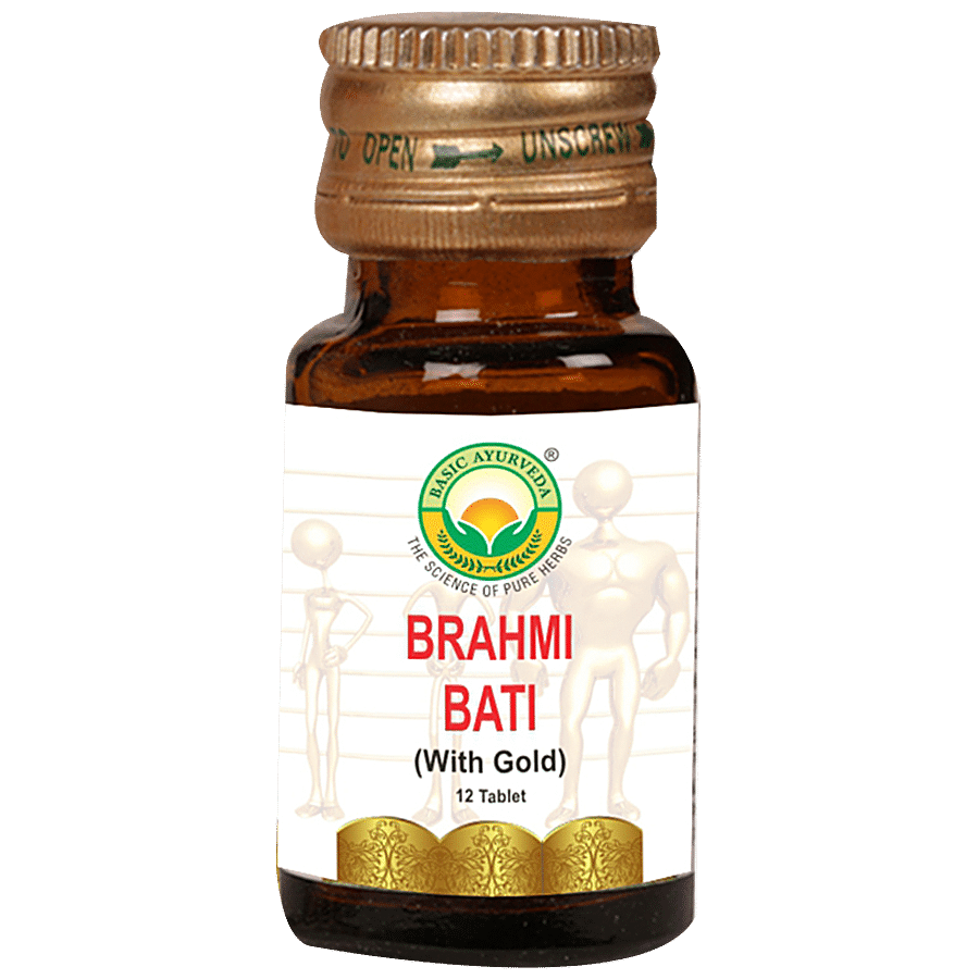 Basic Ayurveda Brahmi Bati Tablets - Improves Mental