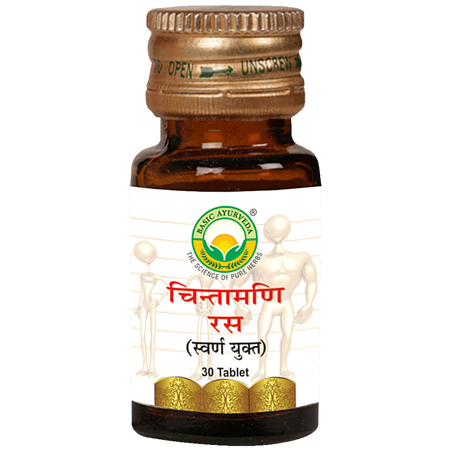 Basic Ayurveda Chintamani Ras Tablets - Treatment For Heart Disease