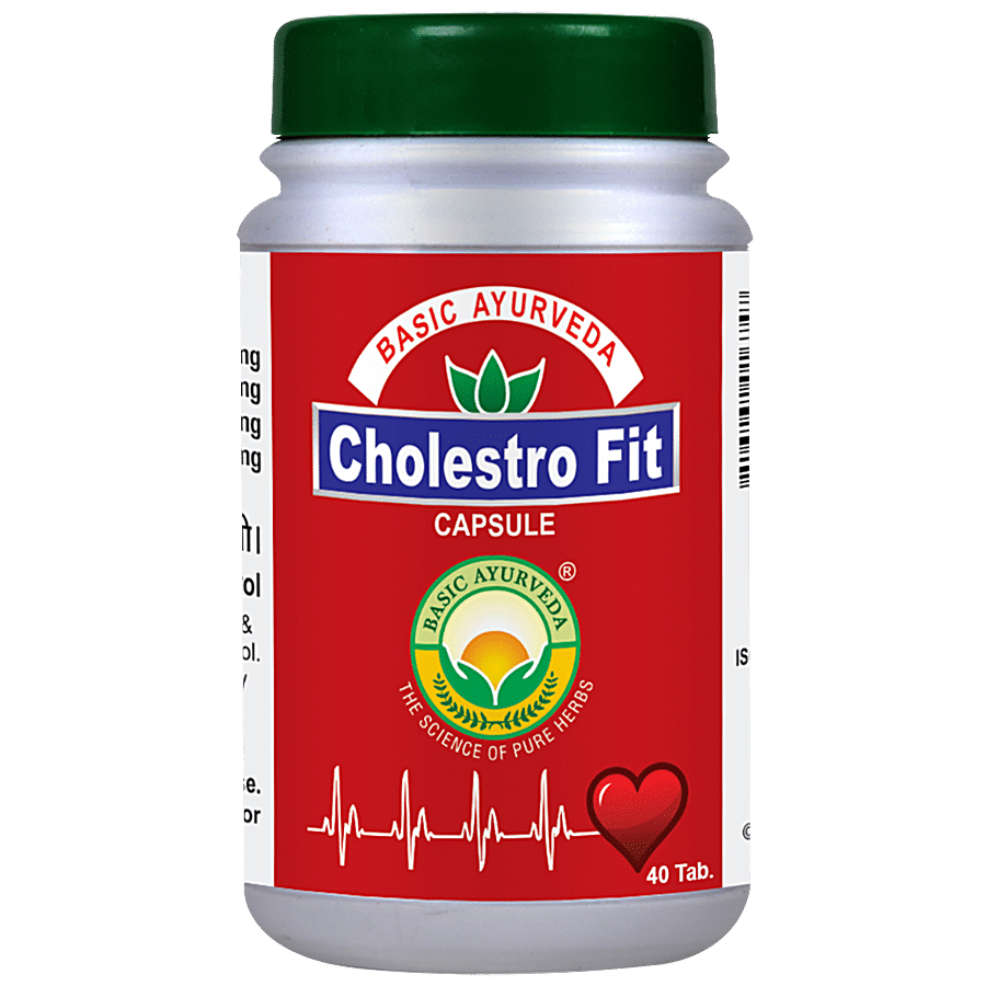 Basic Ayurveda Cholestro Fit Capsules -  Cholesterol & Heart Function Management