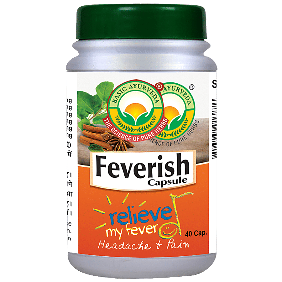 Basic Ayurveda Feverish Capsules - Relieves Fever