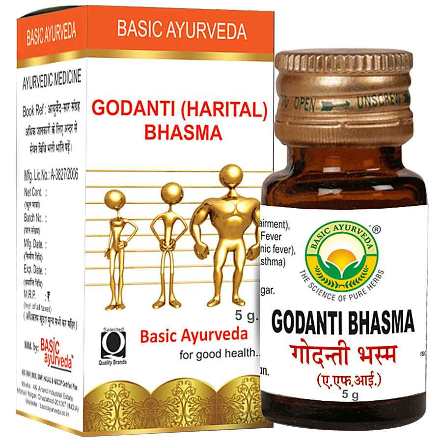 Basic Ayurveda Godanti (Harital) Bhasma - Joint Inflammation & Heart Tonic