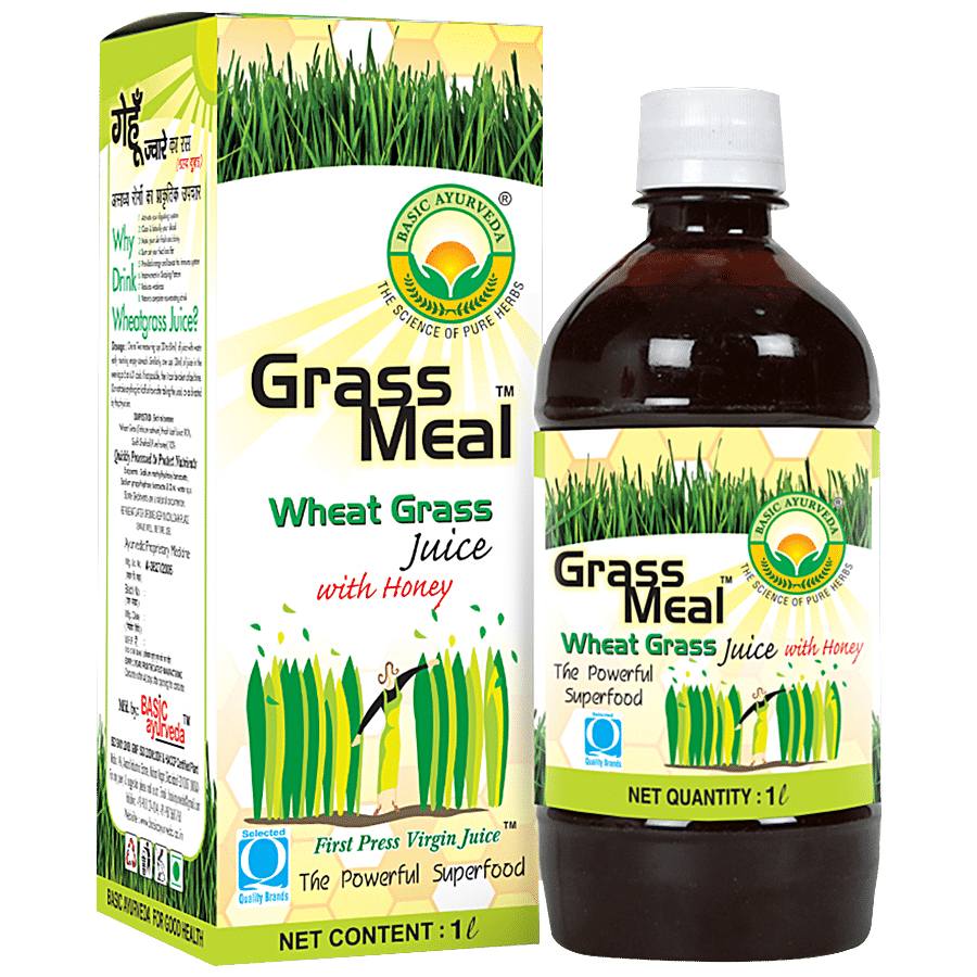 Basic Ayurveda Grass Meal/ Wheat Grass Juice With Honey - Organic Herbal