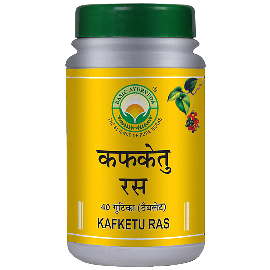 Basic Ayurveda Kafketu Ras Tablets - For Bronchitis & Respiratory Issues