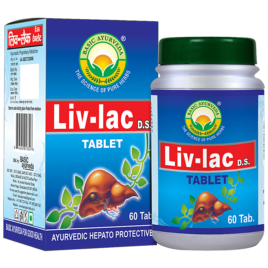 Basic Ayurveda Liv-Lac Tablets - For Liver & Digestive System Health