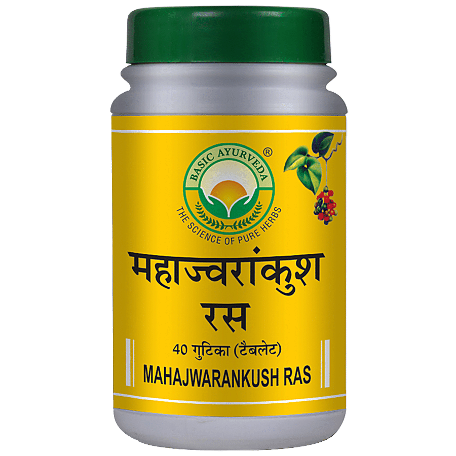 Basic Ayurveda Mahajwarankush Ras Tablets - For Body Ache Relief