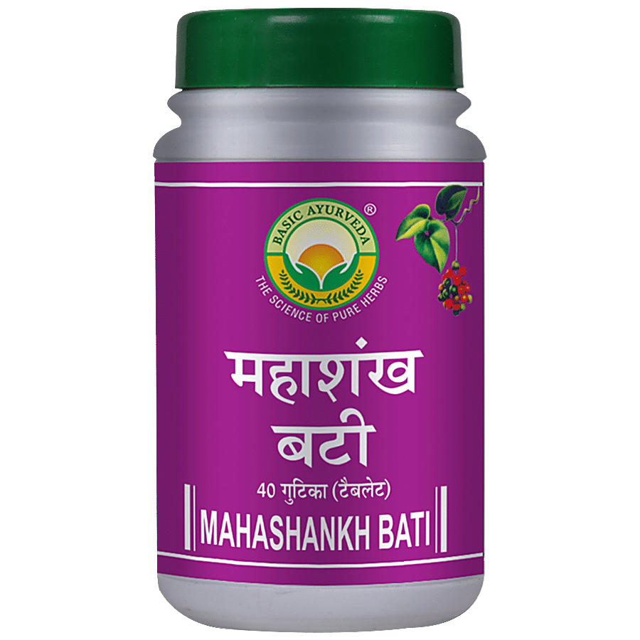 Basic Ayurveda Mahashankh Bati - Relieves Abdominal Pain