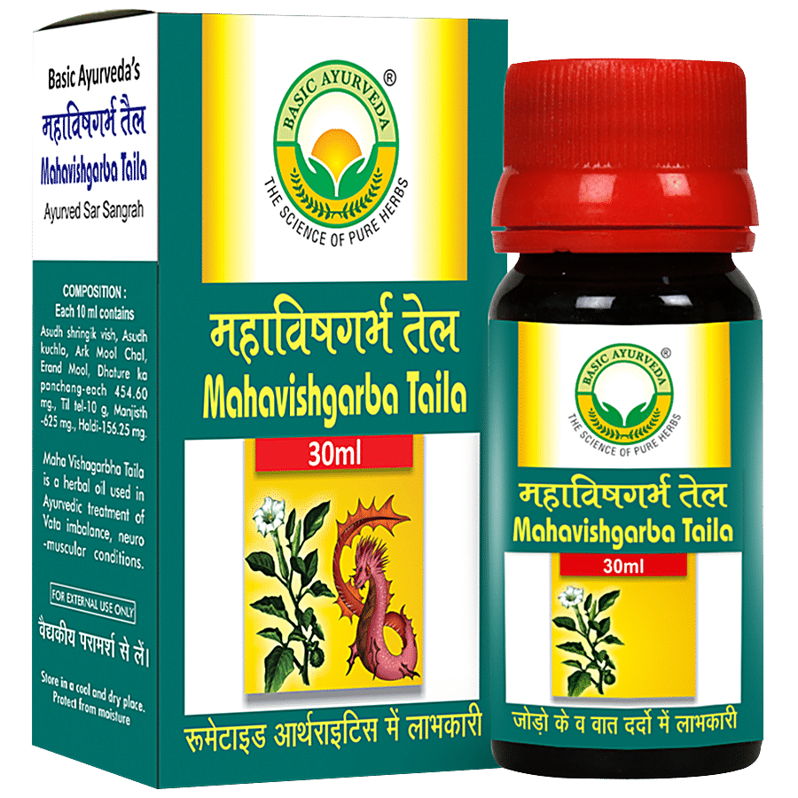 Basic Ayurveda Mahavishgarba Taila - Useful In Rheumatoid Arthritis