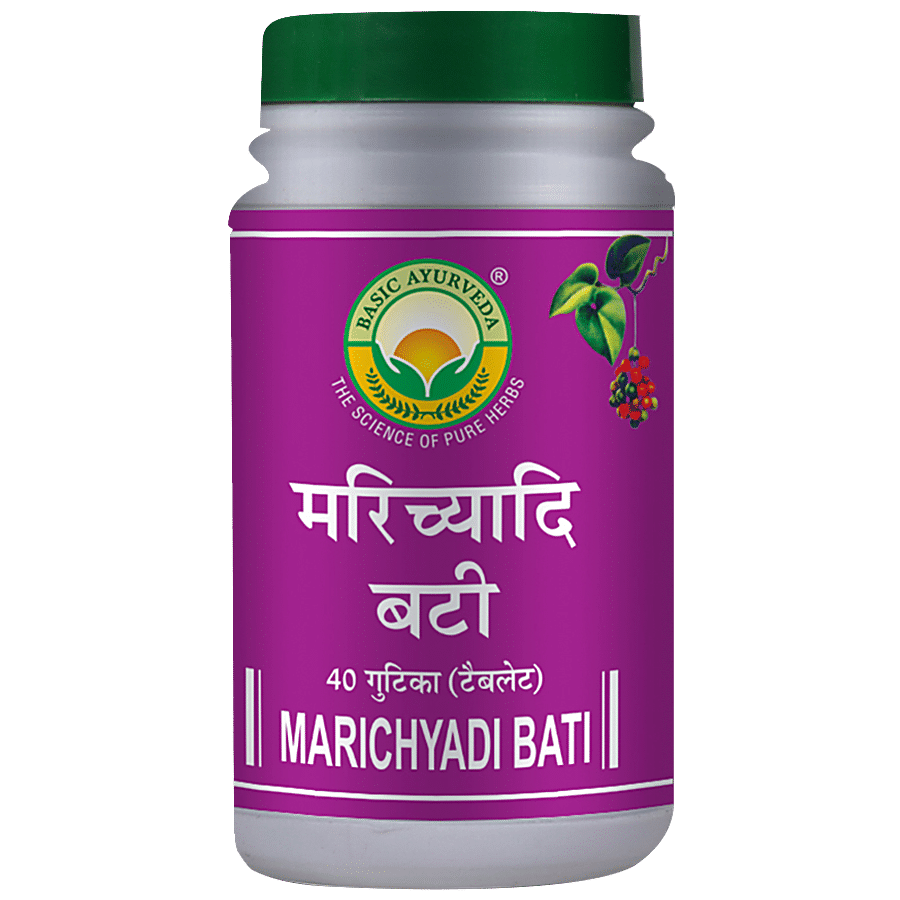 Basic Ayurveda Marichyadi Bati - For Respiratory Health