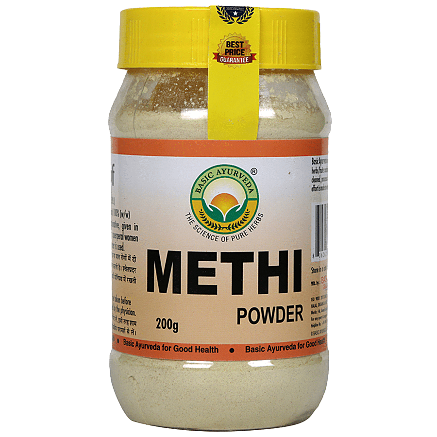 Basic Ayurveda Methi Powder -  Control Blood Pressure & Reduce Signs Of Ageing