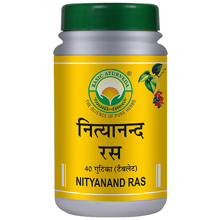 Basic Ayurveda Nityanand Ras Tablets - Antibacterial