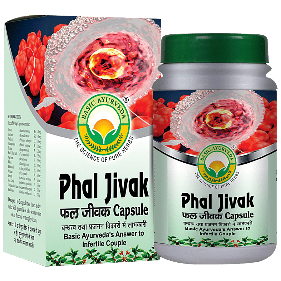 Basic Ayurveda Phal Jivak Capsules - For Infertility Disorders