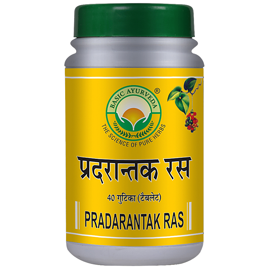 Basic Ayurveda Pradarantak Ras - For Digestive & Blood Related Disorders