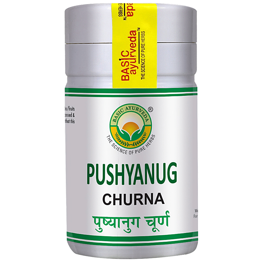 Basic Ayurveda Pushyanug Churna Powder -  Viginal Discharge & Menopause Problems