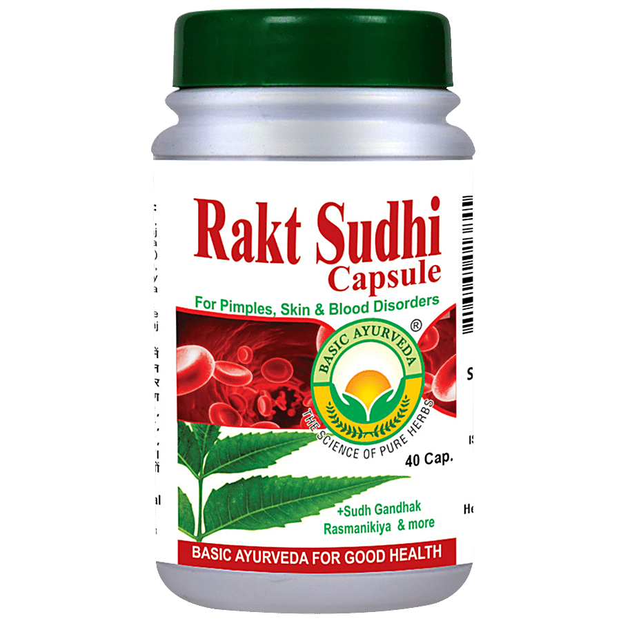 Basic Ayurveda Rakt Sudhi Capsules - Blood Purifier