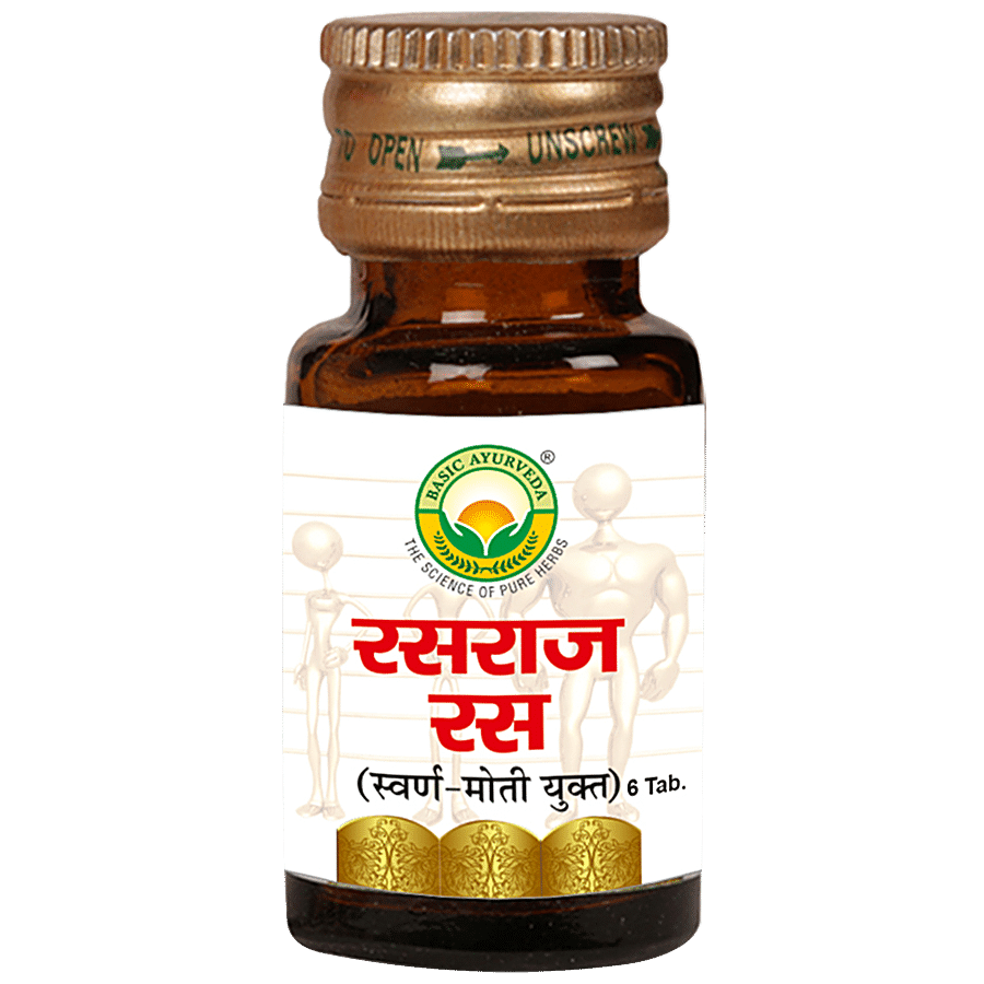 Basic Ayurveda Ras Raj Ras Tablets - Beneficial In Paralysis & Nervous Disorders