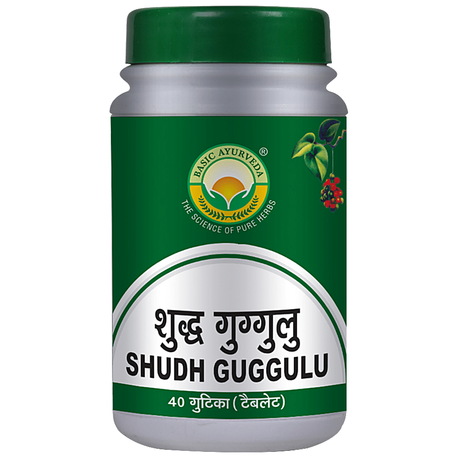 Basic Ayurveda Shudh Guggulu - For  Heart Health Stomach Pain & Skin Problems