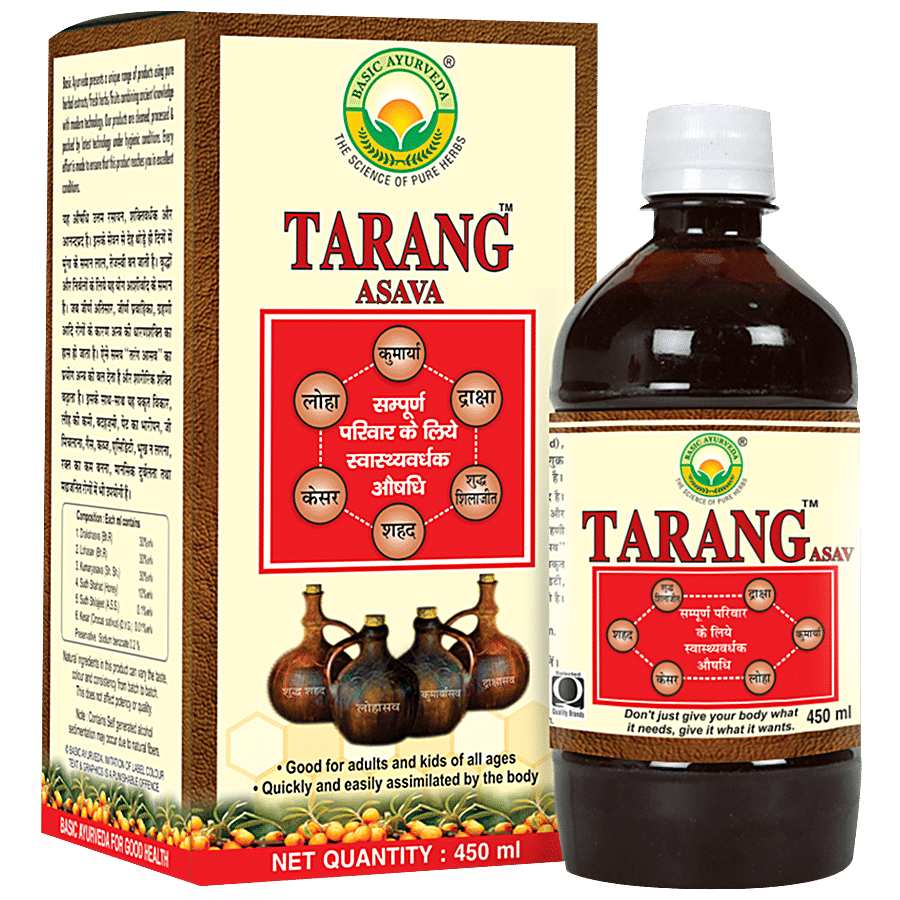 Basic Ayurveda Tarang Asava Syrup - For General Weakness