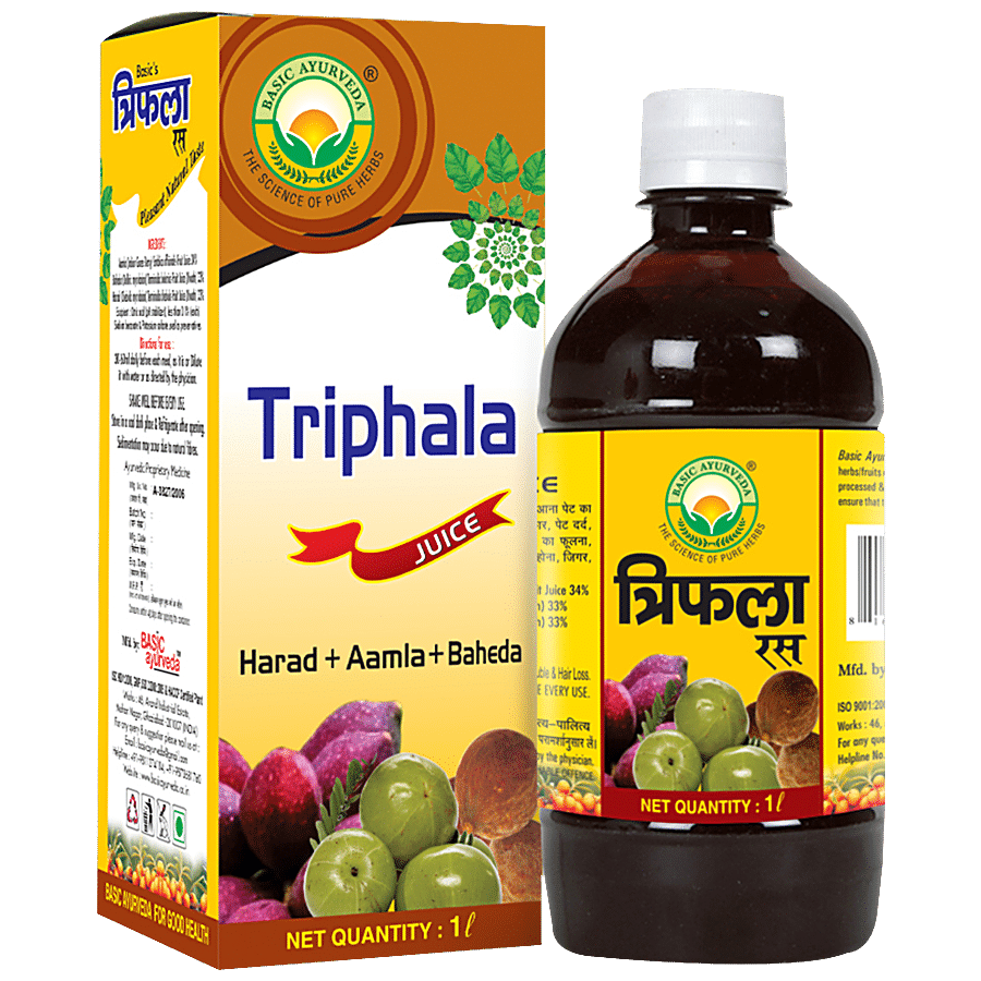 Basic Ayurveda Triphala Ras Juice -  Organic Herbal