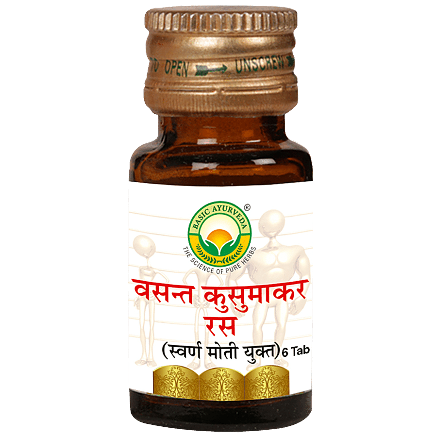 Basic Ayurveda Vasant Kusumakar Ras Tablets - Improves Muscle Strength