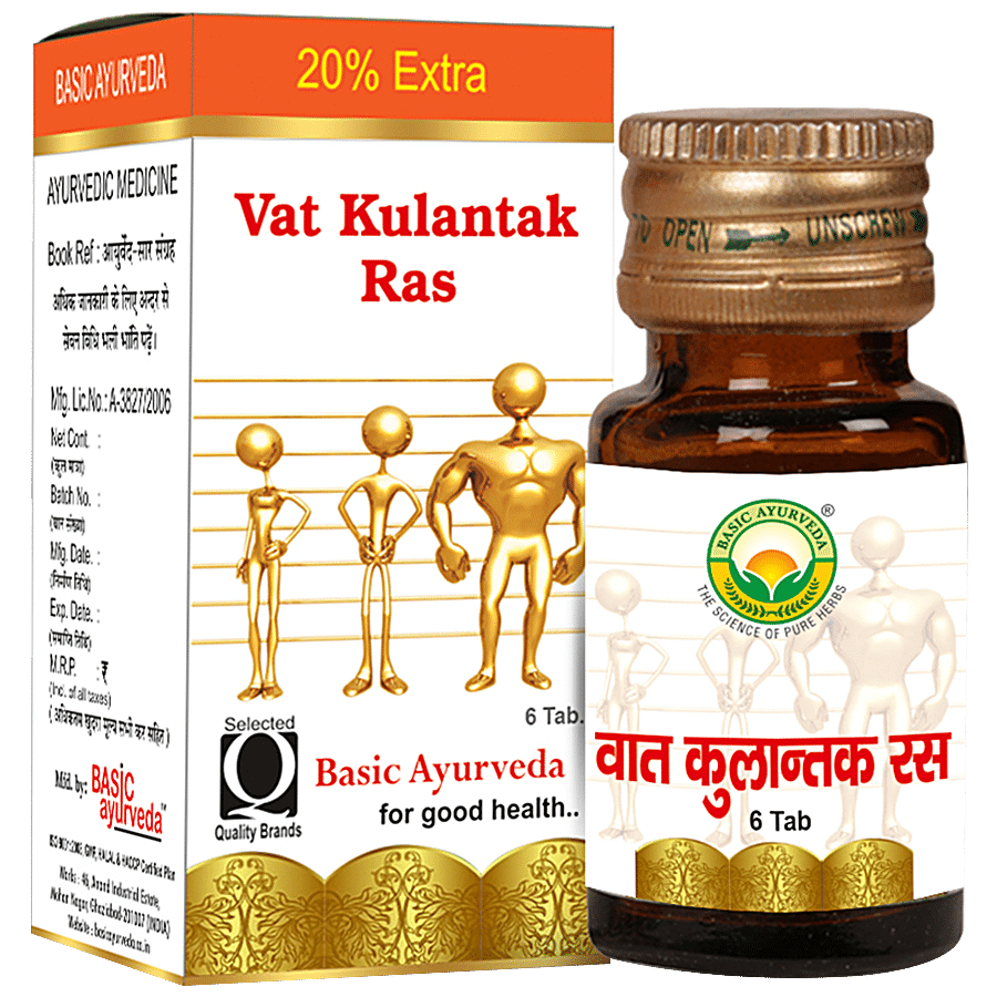 Basic Ayurveda Vata Kulantak Ras Tablets - Helpful In Vata Roga