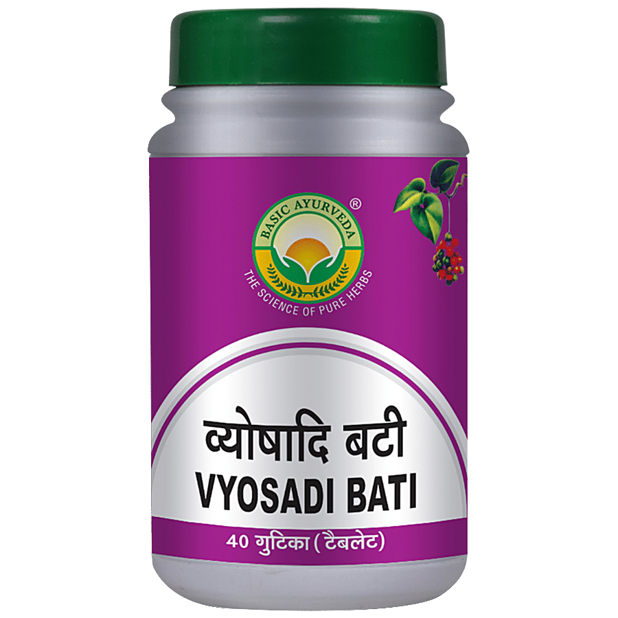 Basic Ayurveda Vyosadi Bati - Respiratory Issues Relief