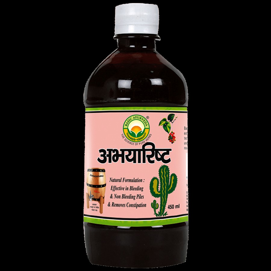 Basic Ayurveda Abhayarishta Syrup - Helpful In Constipation & Urinary Function