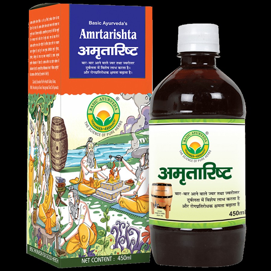 Basic Ayurveda Amritarishta Syrup - Improve Appetite & Digestive Strength