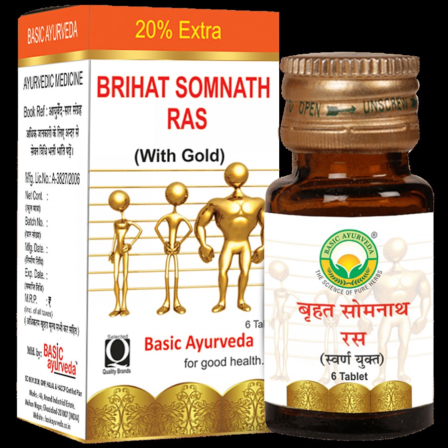 Basic Ayurveda Brihat Somnath Ras Tablets - For Women