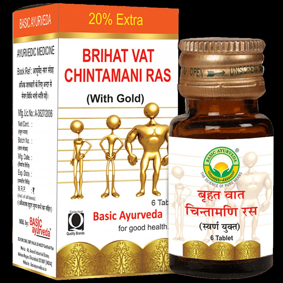 Basic Ayurveda Brihat Vat Chintamani Ras Tablets - Cell Regeneration