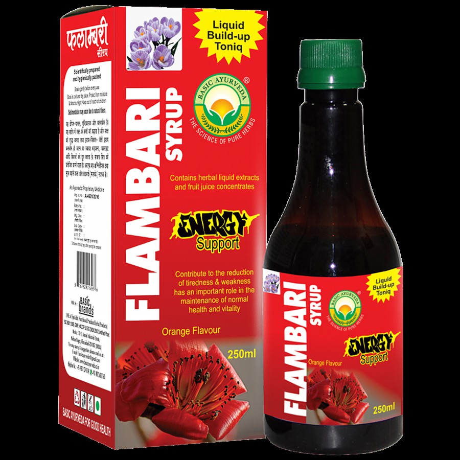 Basic Ayurveda Flambari Syrup - Maintains Normal Health & Vitality