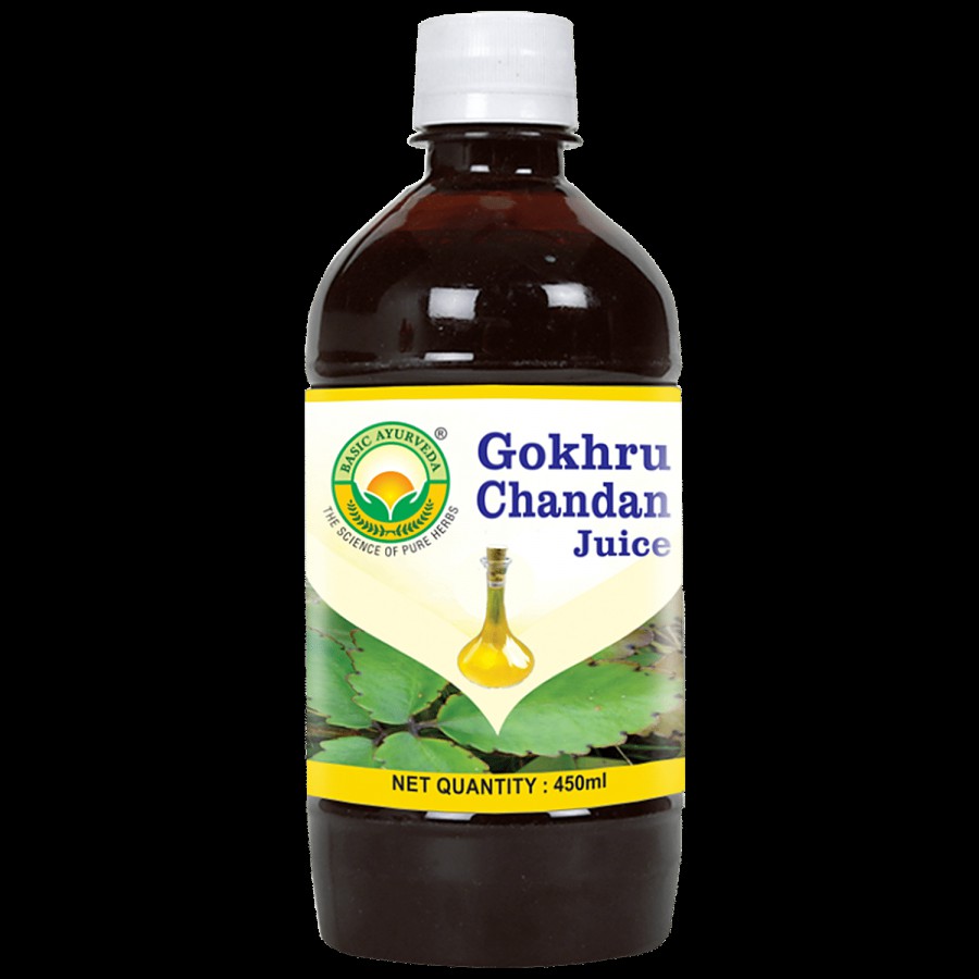 Basic Ayurveda Gokhru Chandan Juice - 100% Organic Herbal