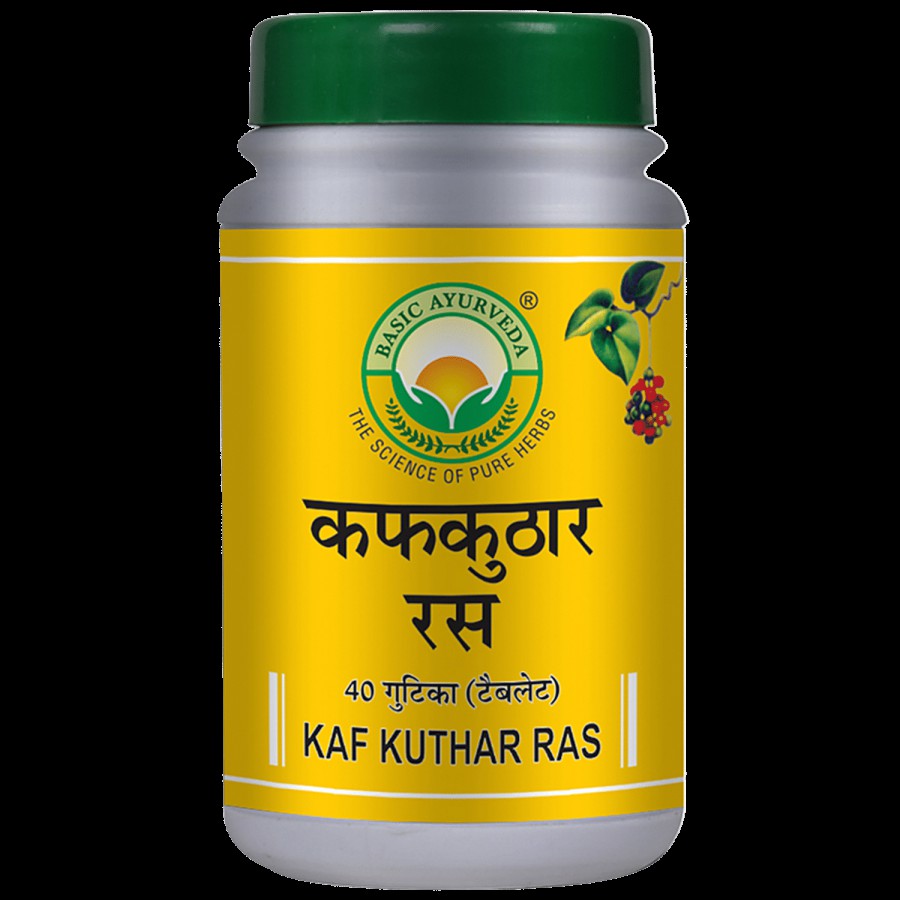 Basic Ayurveda Kaf Kuthar Ras Tablets - For Cough