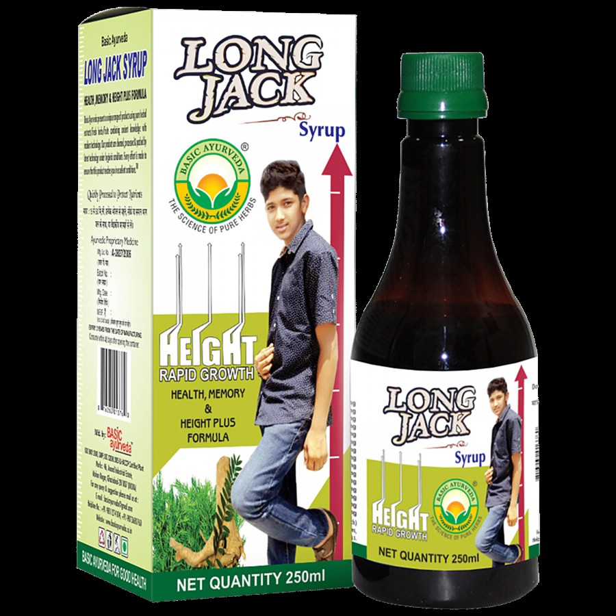 Basic Ayurveda Long Jack Syrup -  Improve Body & Mental Health & Body Height