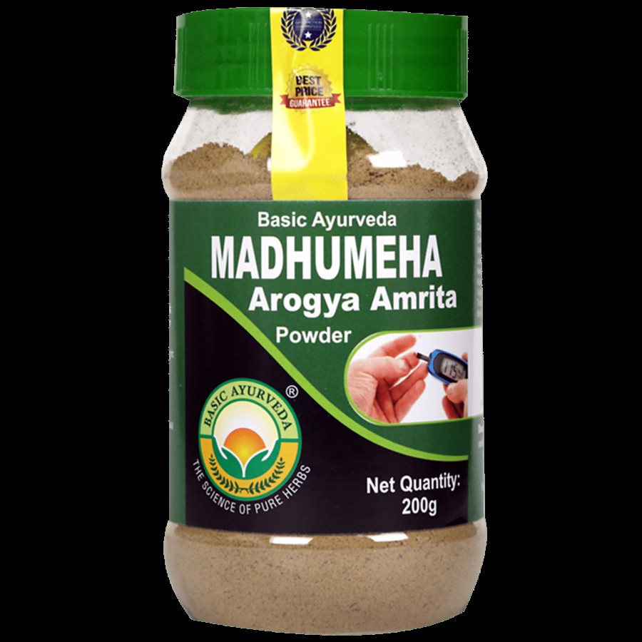 Basic Ayurveda Madhumeha Arogya Amrita - Controls Blood Sugar & Urinary Issues