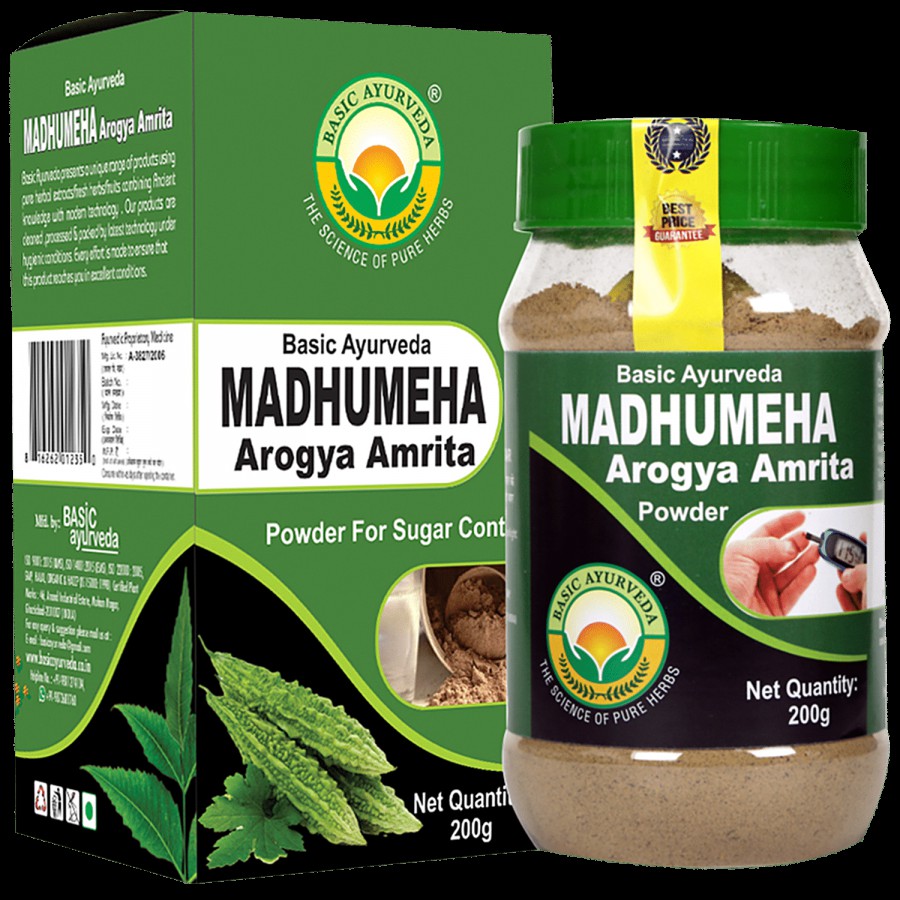 Basic Ayurveda Madhumeha Arogya Amrita - Controls Blood Sugar & Urinary Issues