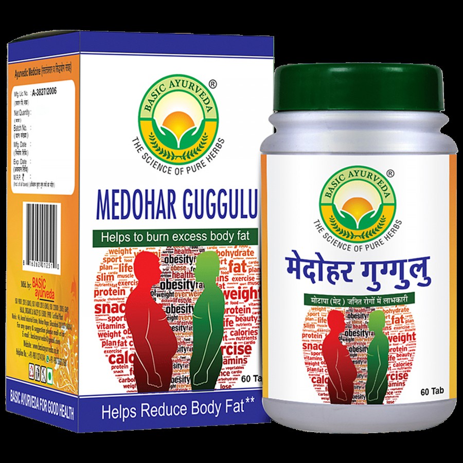 Basic Ayurveda Medohar Guggulu - Helps Burning Excessive Body Fat