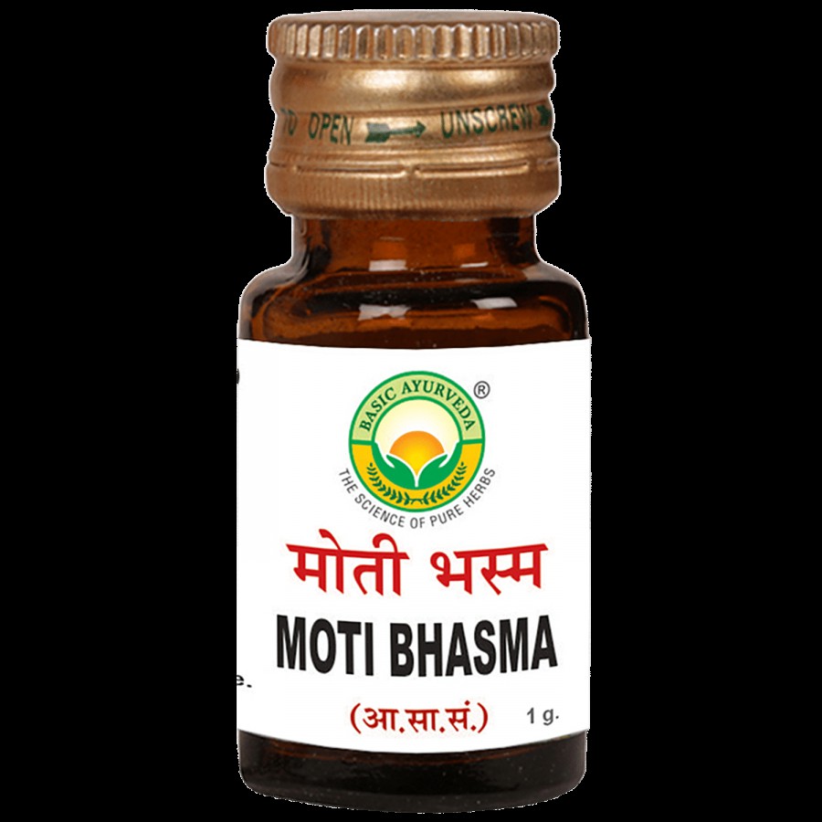 Basic Ayurveda Moti Bhasma - Useful in Cough