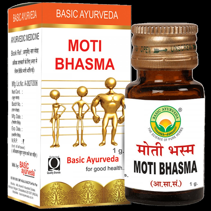 Basic Ayurveda Moti Bhasma - Useful in Cough