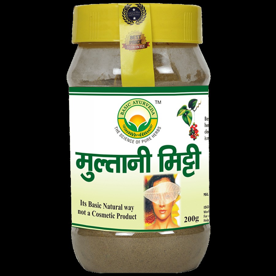 Basic Ayurveda Multani Mitti - Useful for Skin Care