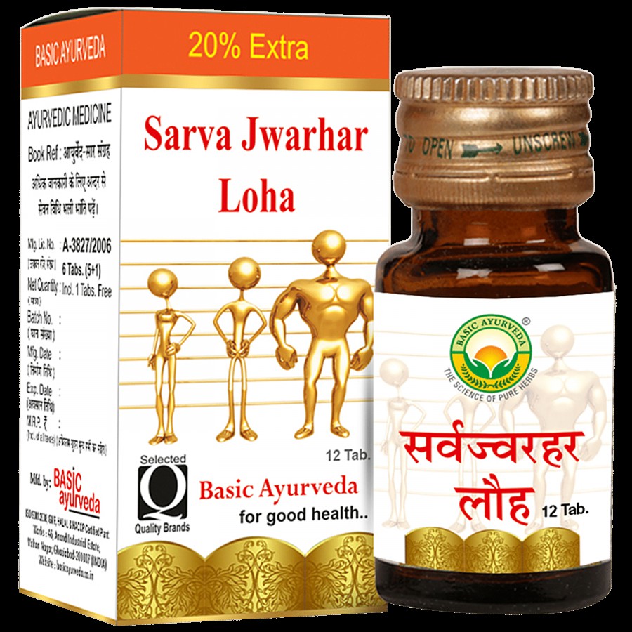 Basic Ayurveda Sarva Jwarhar Loh Tablets - Useful In Fever