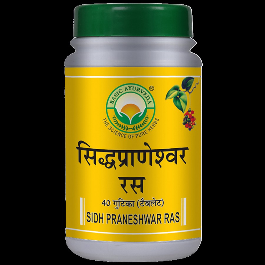 Basic Ayurveda Sidh Praneshwar Ras Tablets - Helpful in Diarrhoea & Digestive Issues