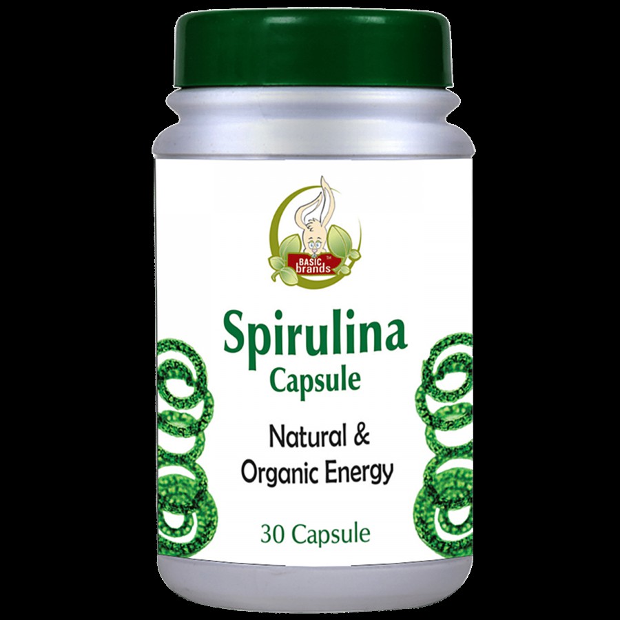 Basic Ayurveda Spirulina Capsules - High Nutrition