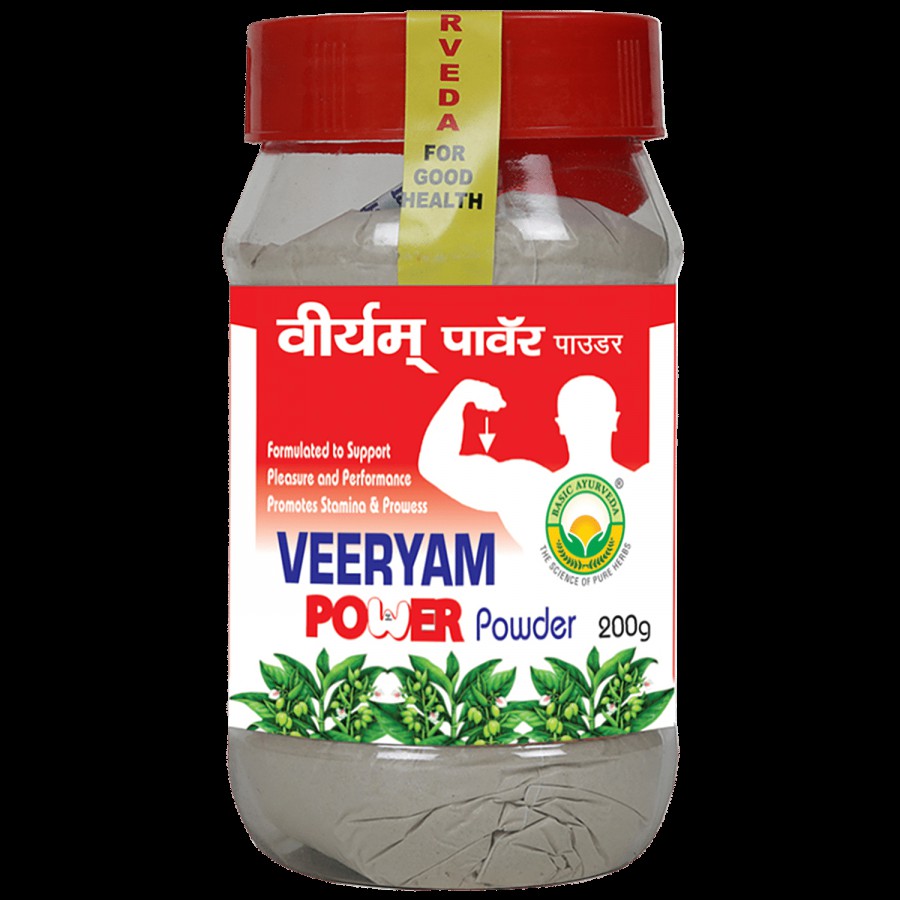 Basic Ayurveda Veeryam Power Powder - Helpful In Night Fall & Increase Stamina