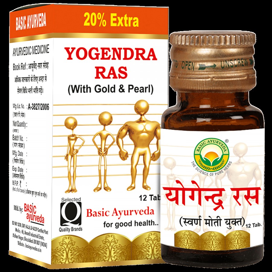 Basic Ayurveda Yogendra RasTablets - Helpful In Cardiac