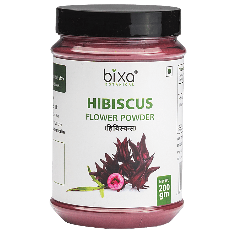 Bixa Botanical Hibiscus Flower Powder - Externally Very Useful As Hair Tonic